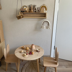Furniture set round table + chairs "Bunny" Natural Furniture set round table + chairs "Bunny" Natural